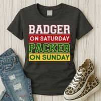 Badger On Saturday Packer On Sunday Women's T-Shirt thumb 3