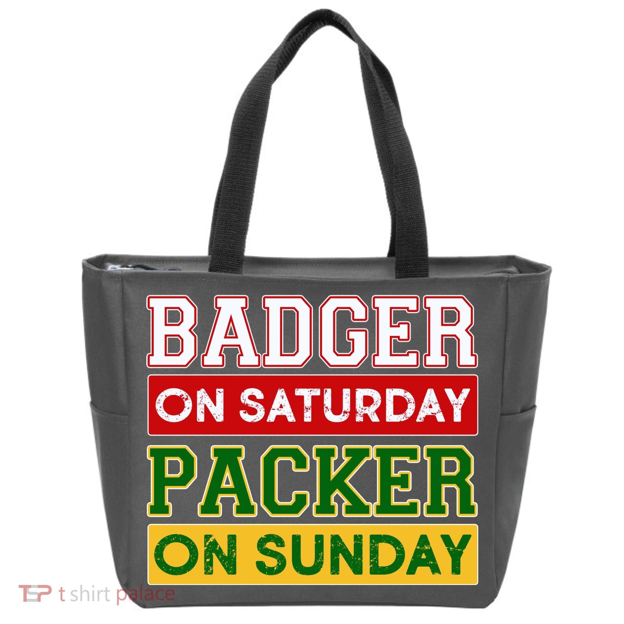 Badger On Saturday Packer On Sunday Tote Bag