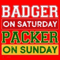 Badger On Saturday Packer On Sunday Santa Hat thumb 1