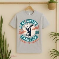 Badminton Champion Train Hard T-Shirt thumb 2