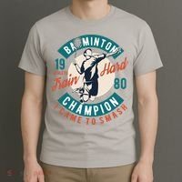 Badminton Champion Train Hard T-Shirt thumb 3