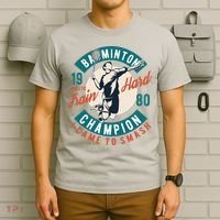 Badminton Champion Train Hard T-Shirt thumb 6
