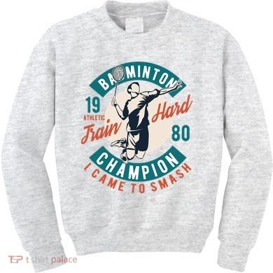 Badminton Champion Train Hard Kids Sweatshirt