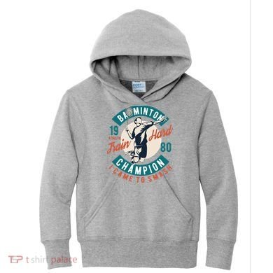 Badminton Champion Train Hard Kids Hoodie