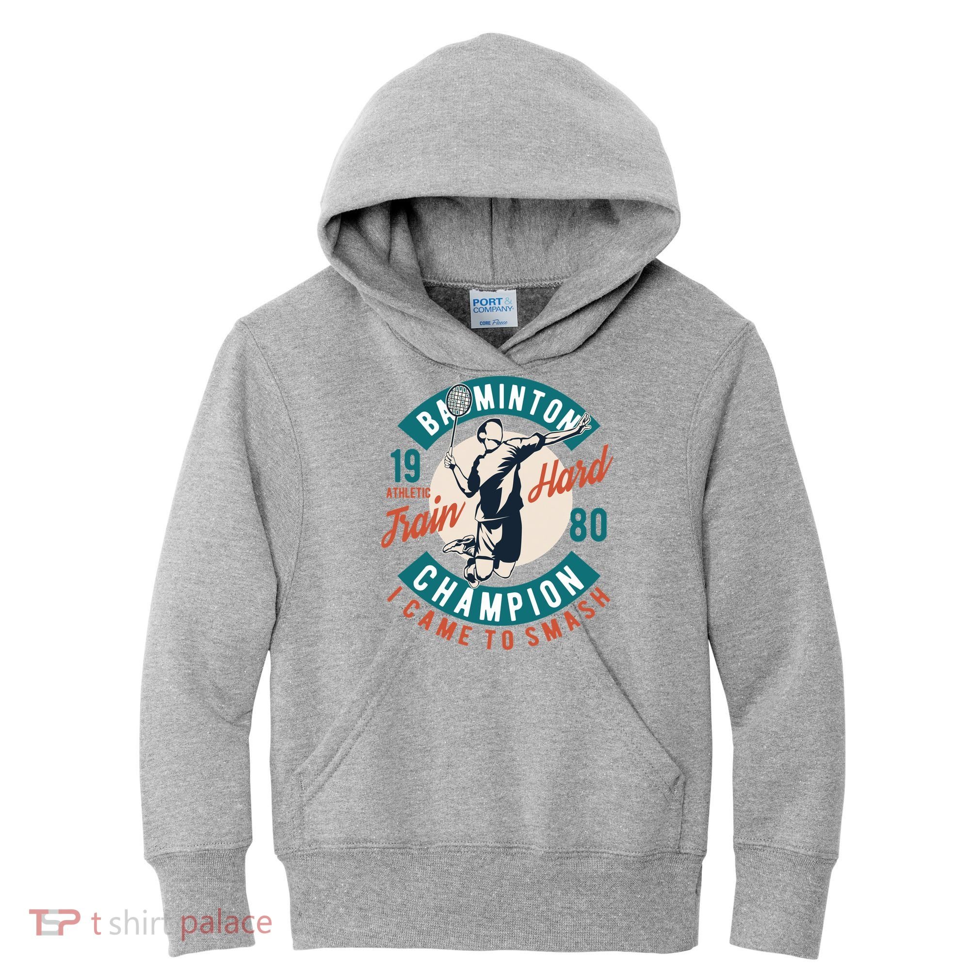 Badminton Champion Train Hard Kids Hoodie