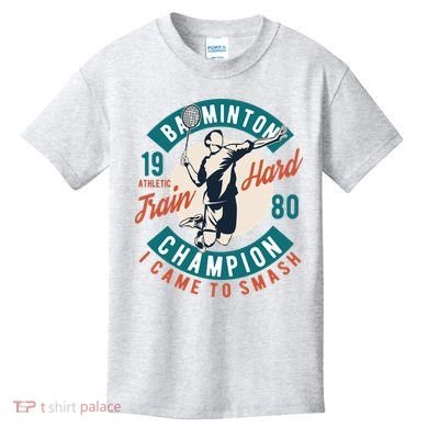 Badminton Champion Train Hard Kids T-Shirt