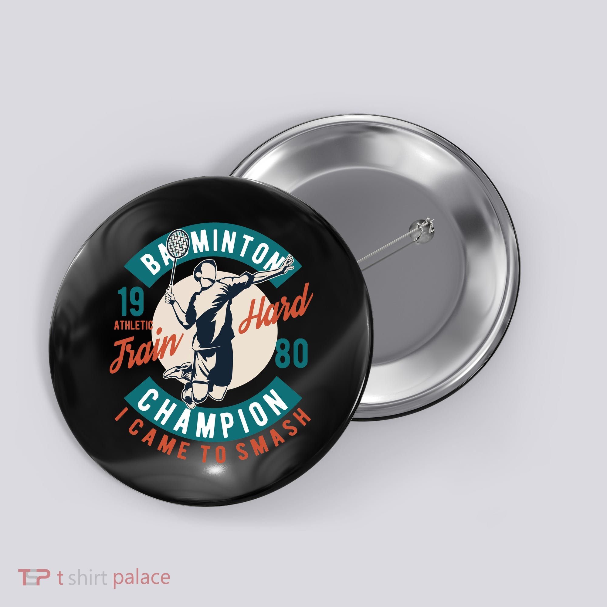 Badminton Champion Train Hard Button