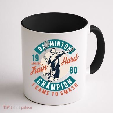 Badminton Champion Train Hard Coffee Mug back