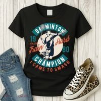 Badminton Champion Train Hard Women's T-Shirt thumb 3