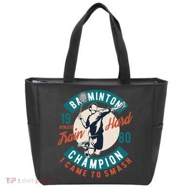 Badminton Champion Train Hard Tote Bag