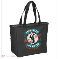 Badminton Champion Train Hard Tote Bag thumb 2