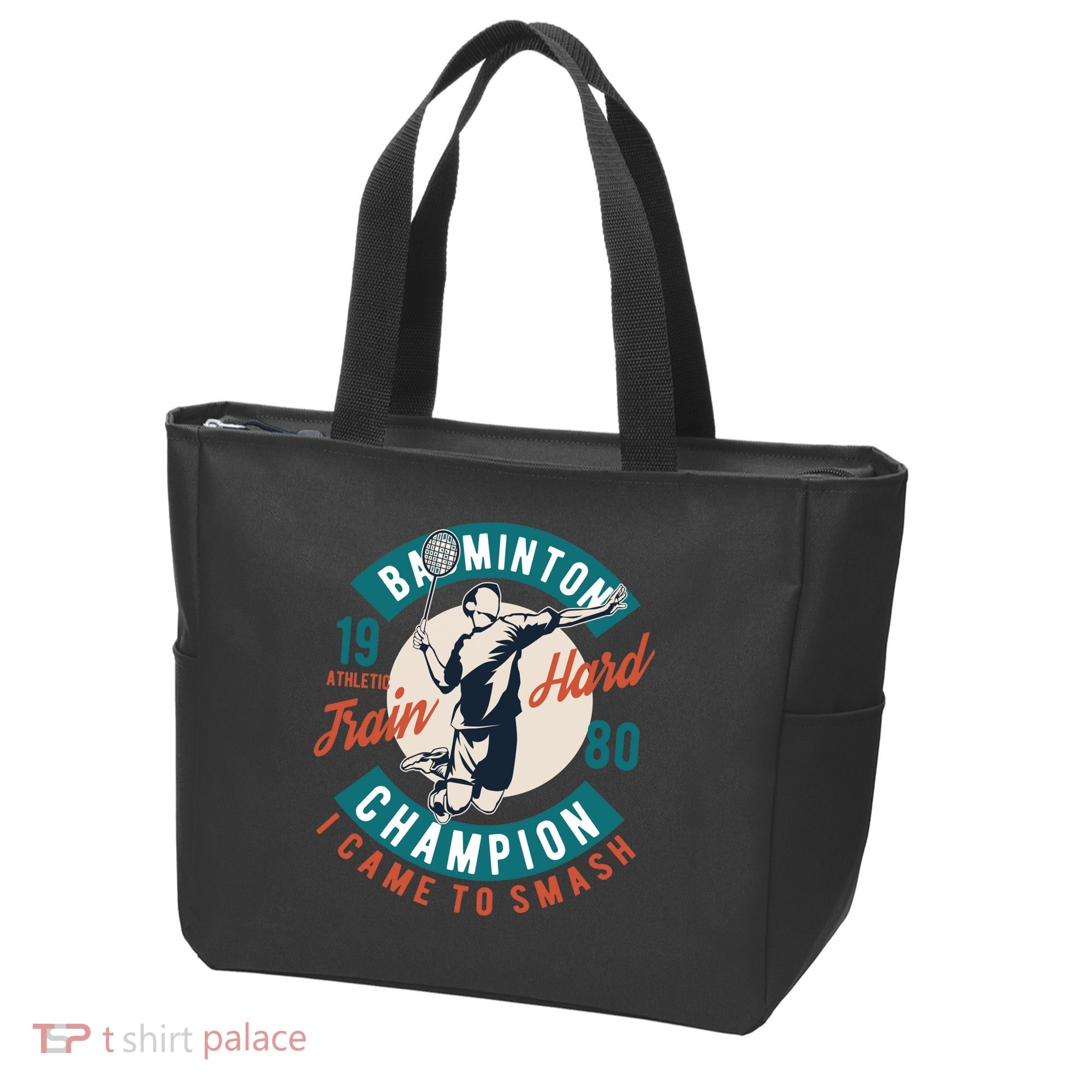 Badminton Champion Train Hard Tote Bag