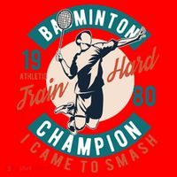 Badminton Champion Train Hard Santa Hat thumb 1