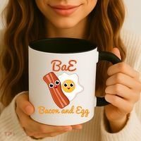 Bae Bacon And Eggs Funny Best Friends Coffee Mug thumb 3