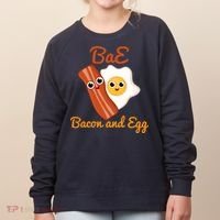 Bae Bacon And Eggs Funny Best Friends Women's Sweatshirt thumb 0