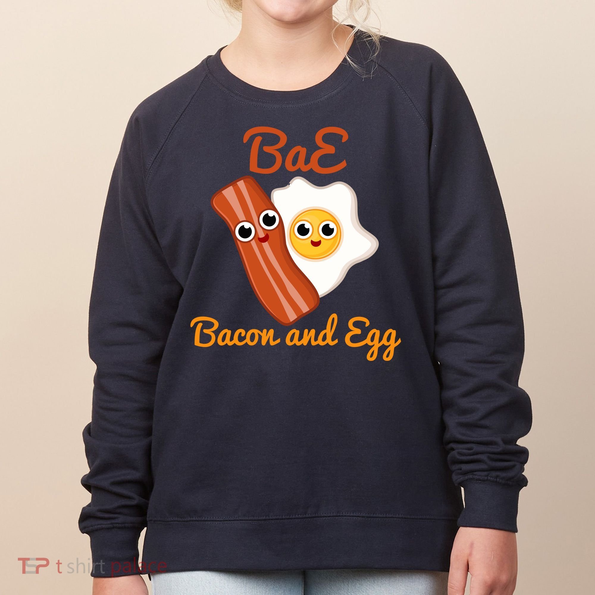 Bae Bacon And Eggs Funny Best Friends Women's Sweatshirt