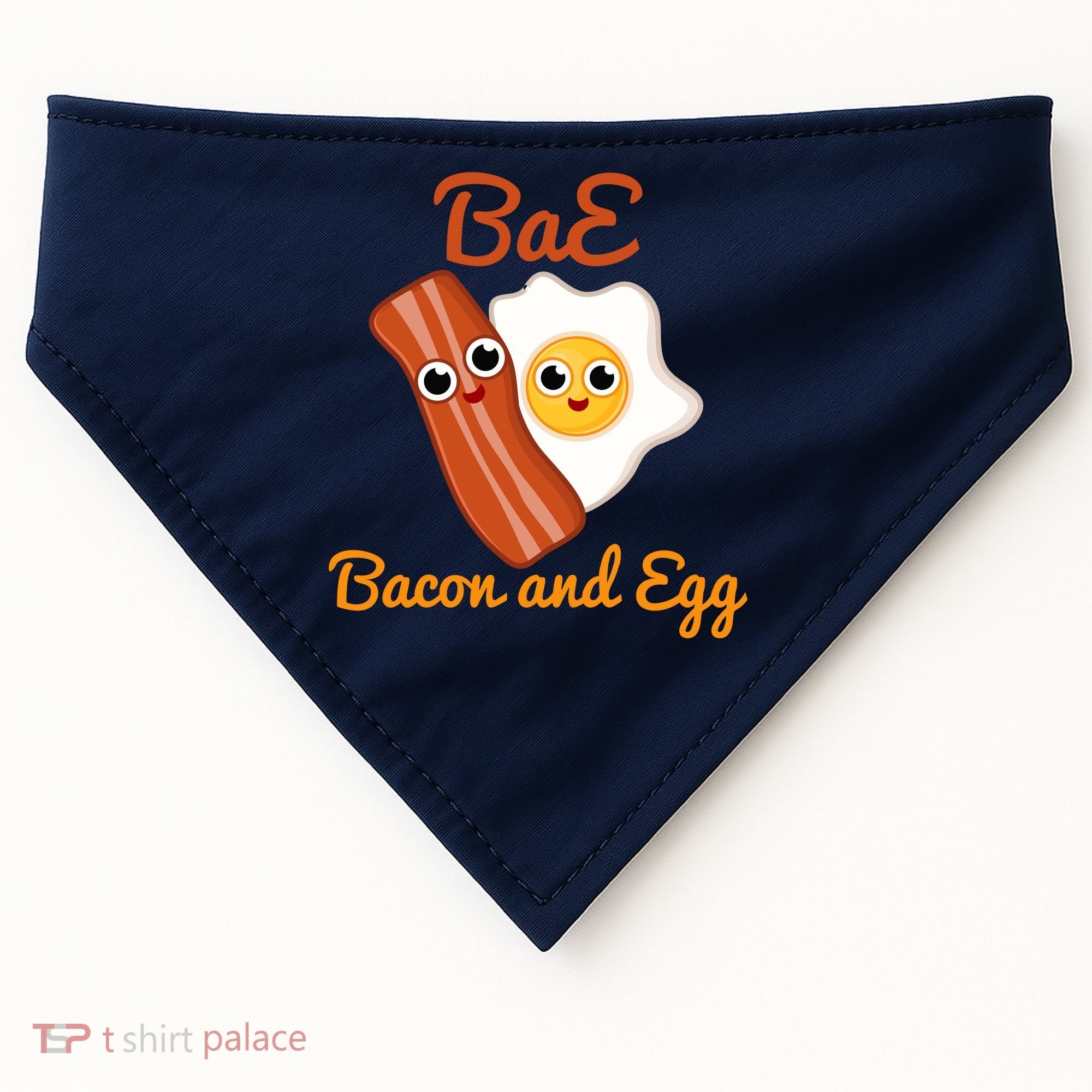 Bae Bacon And Eggs Funny Best Friends USA-Made Doggie Bandana