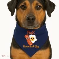 Bae Bacon And Eggs Funny Best Friends USA-Made Doggie Bandana thumb 1