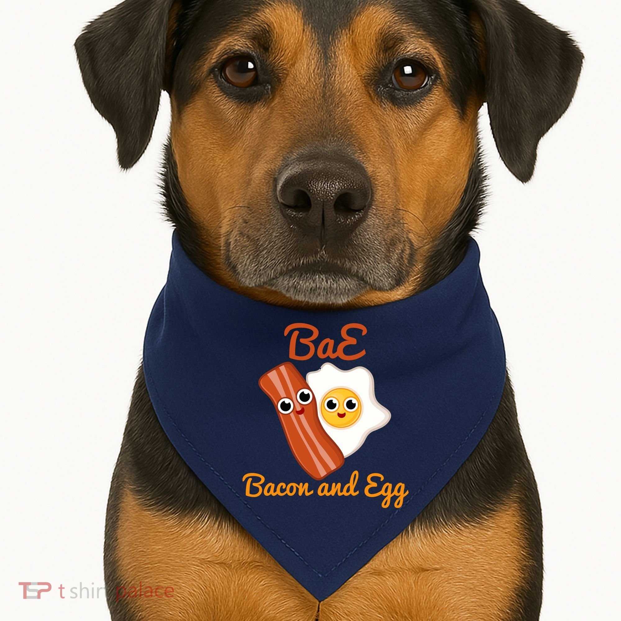 Bae Bacon And Eggs Funny Best Friends USA-Made Doggie Bandana