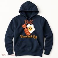 Bae Bacon And Eggs Funny Best Friends Hoodie thumb 0