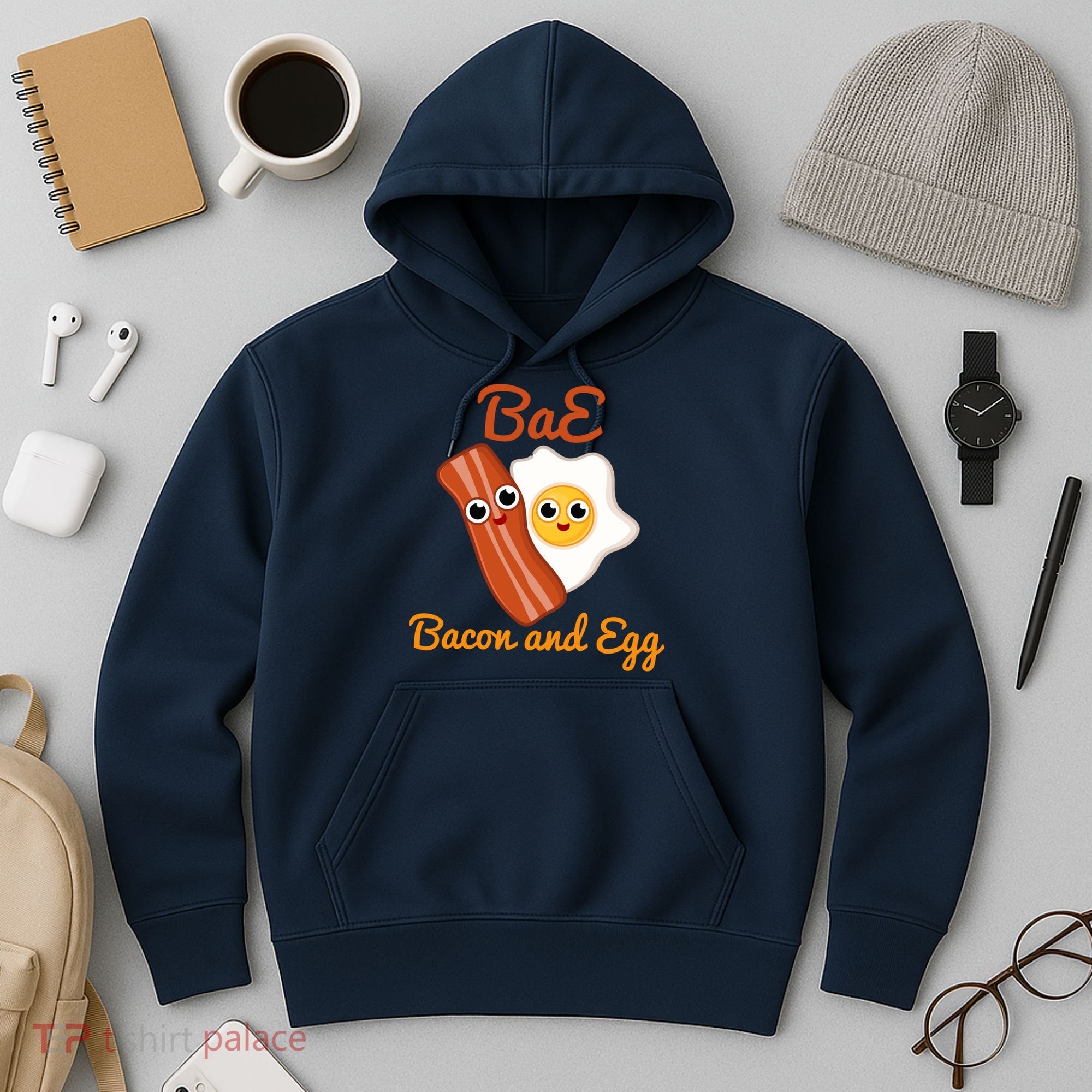 Bae Bacon And Eggs Funny Best Friends Hoodie