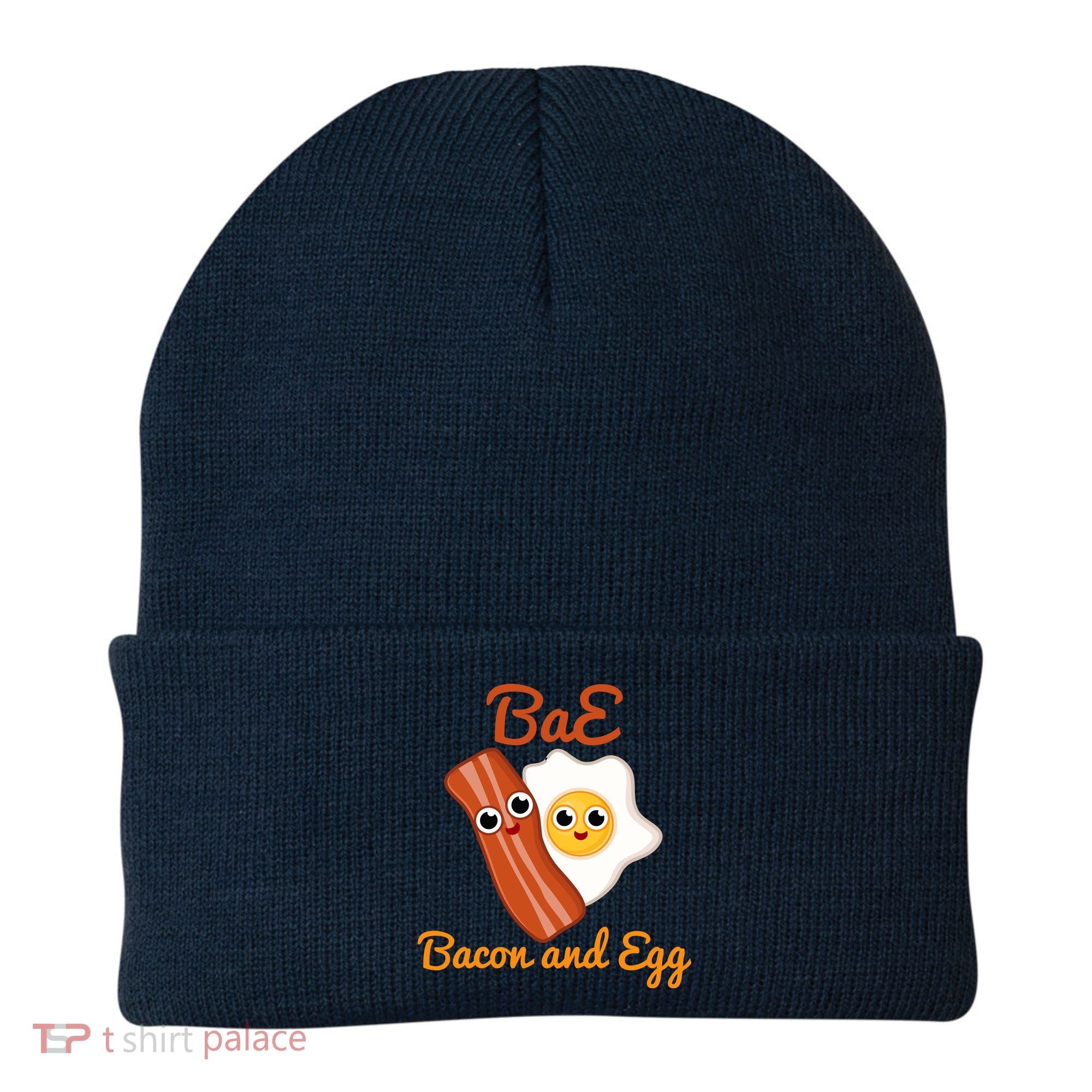 Bae Bacon And Eggs Funny Best Friends Beanie