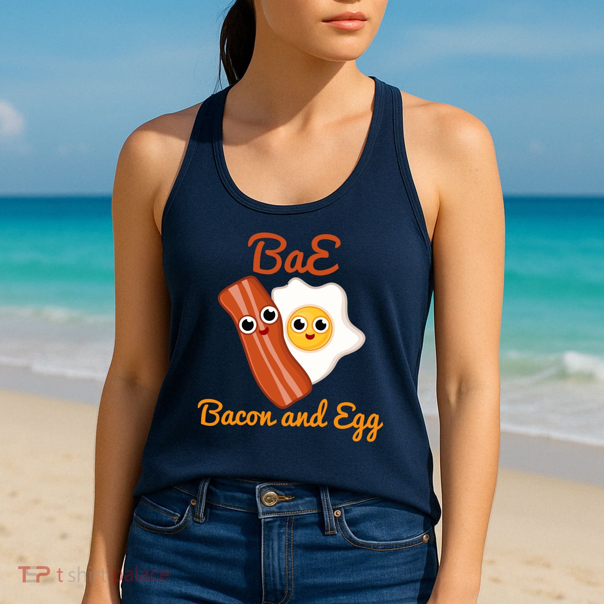 Bae Bacon And Eggs Funny Best Friends Women's Tank Top
