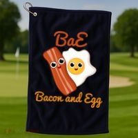 Bae Bacon And Eggs Funny Best Friends Golf Towel thumb 1