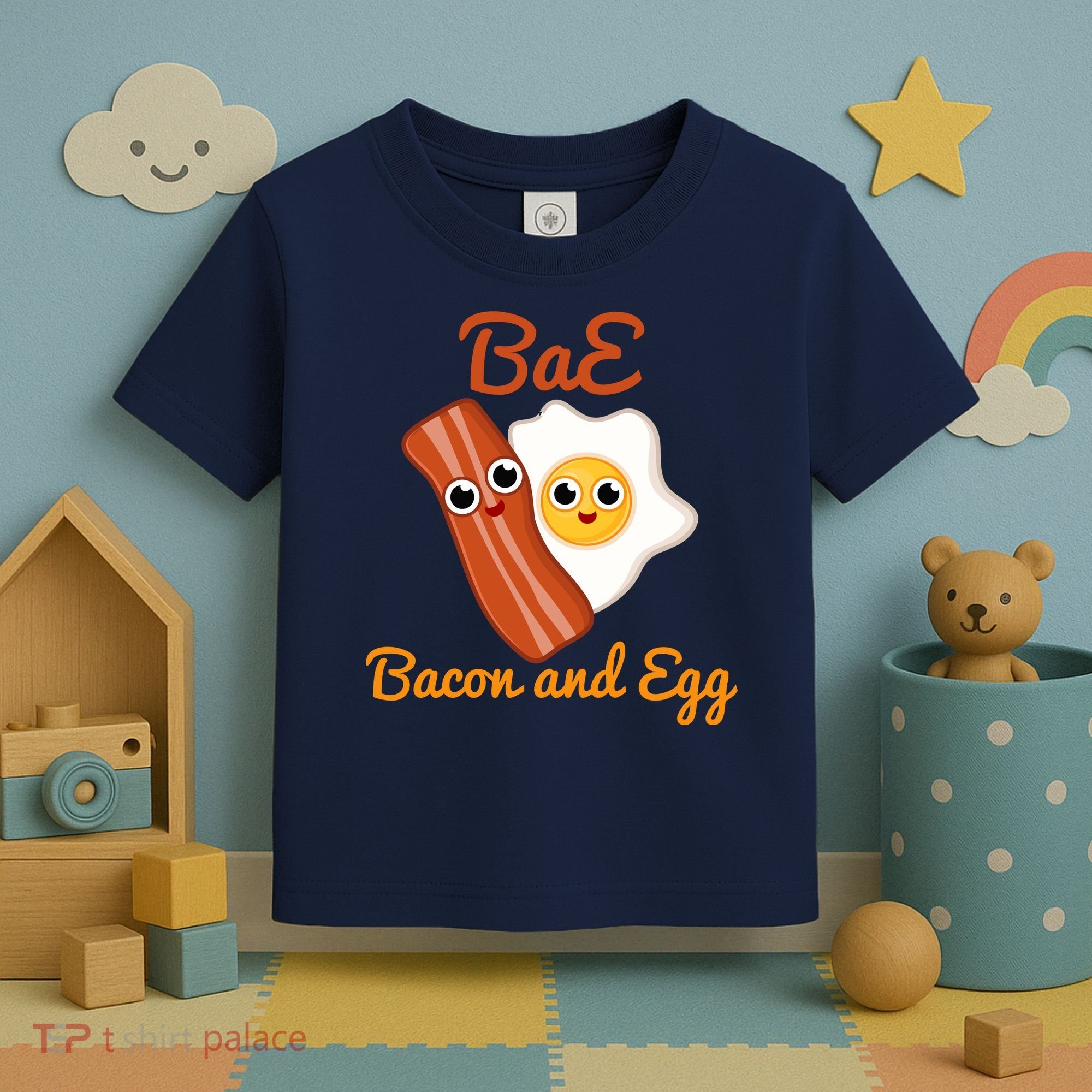 Bae Bacon And Eggs Funny Best Friends Toddler T-Shirt