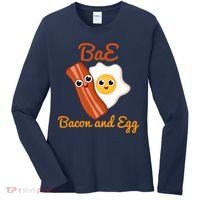 Bae Bacon And Eggs Funny Best Friends Women's Long Sleeve Shirt thumb 0