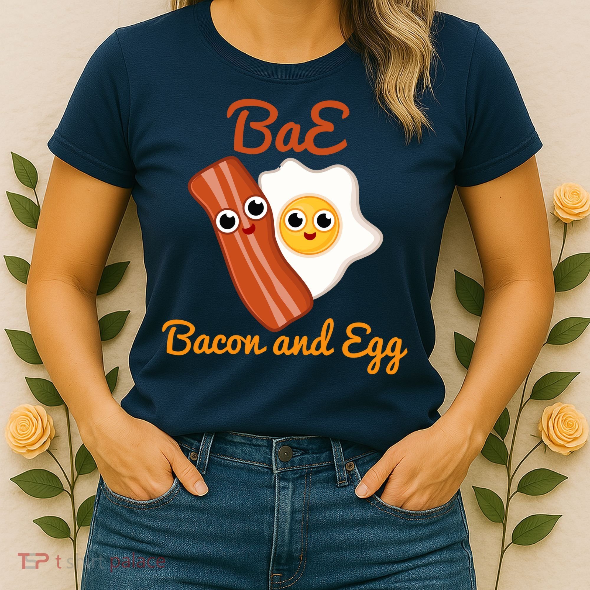 Bae Bacon And Eggs Funny Best Friends Women's T-Shirt