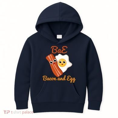 Bae Bacon And Eggs Funny Best Friends Kids Hoodie