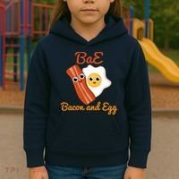 Bae Bacon And Eggs Funny Best Friends Kids Hoodie thumb 3