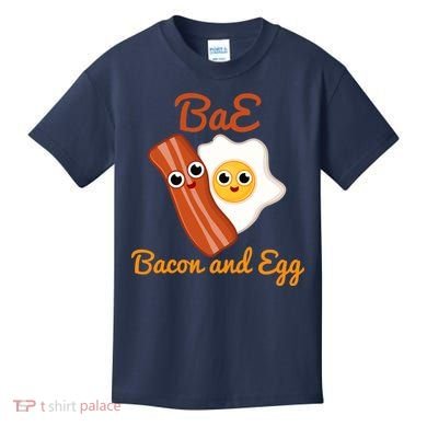 Bae Bacon And Eggs Funny Best Friends Kids T-Shirt