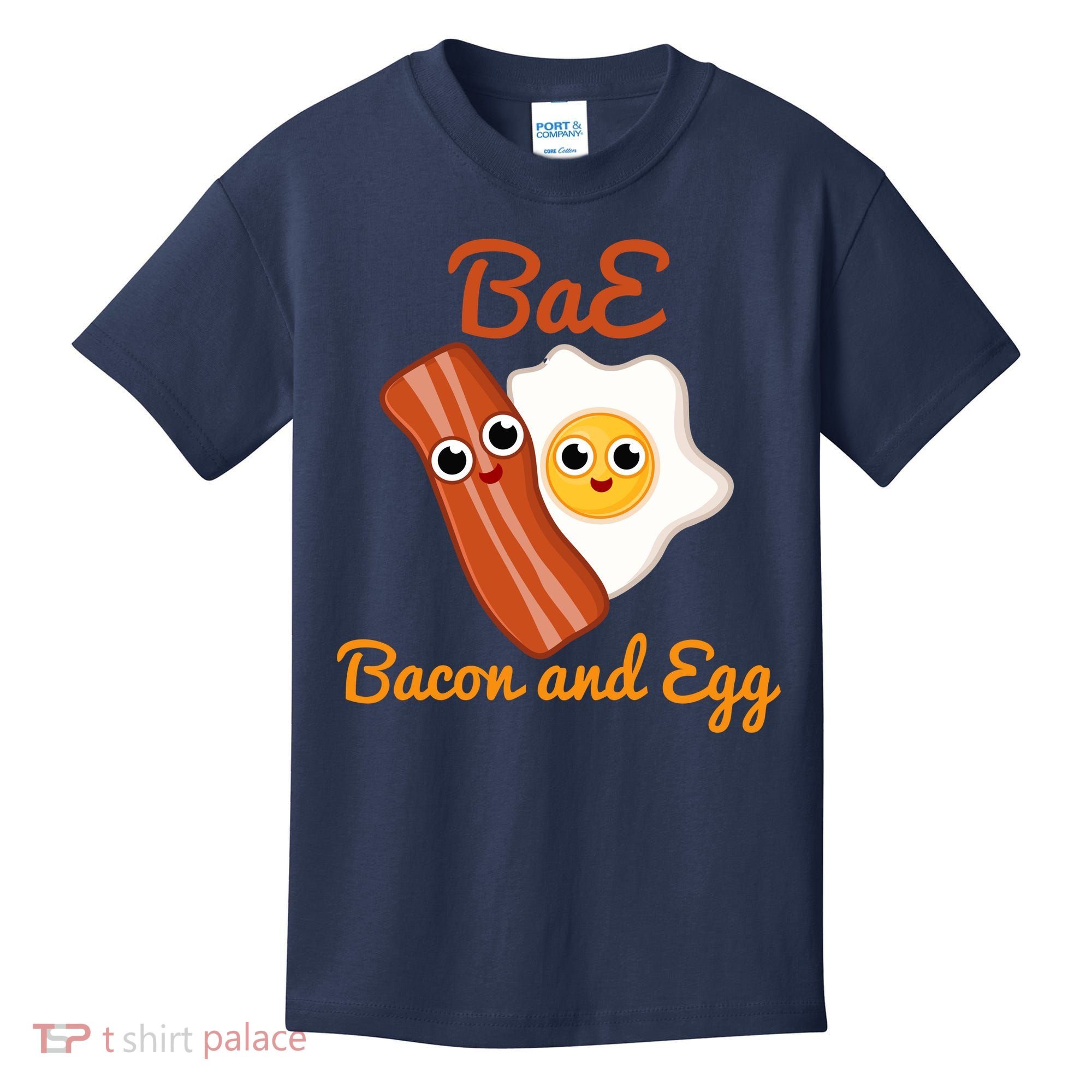Bae Bacon And Eggs Funny Best Friends Kids T-Shirt