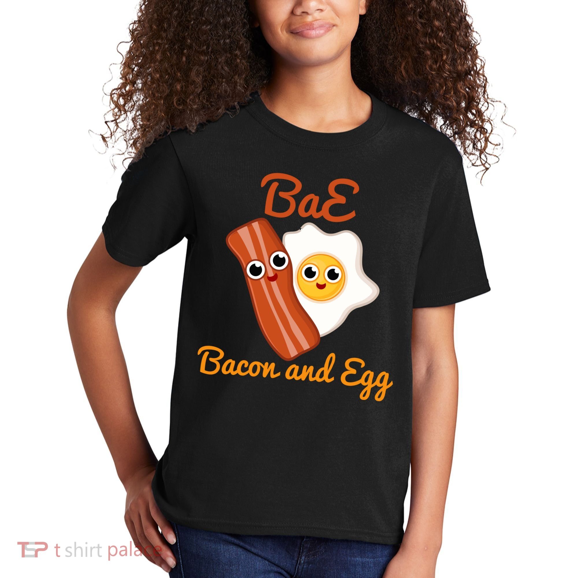Bae Bacon And Eggs Funny Best Friends Kids T-Shirt