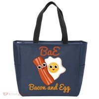 Bae Bacon And Eggs Funny Best Friends Tote Bag thumb 0