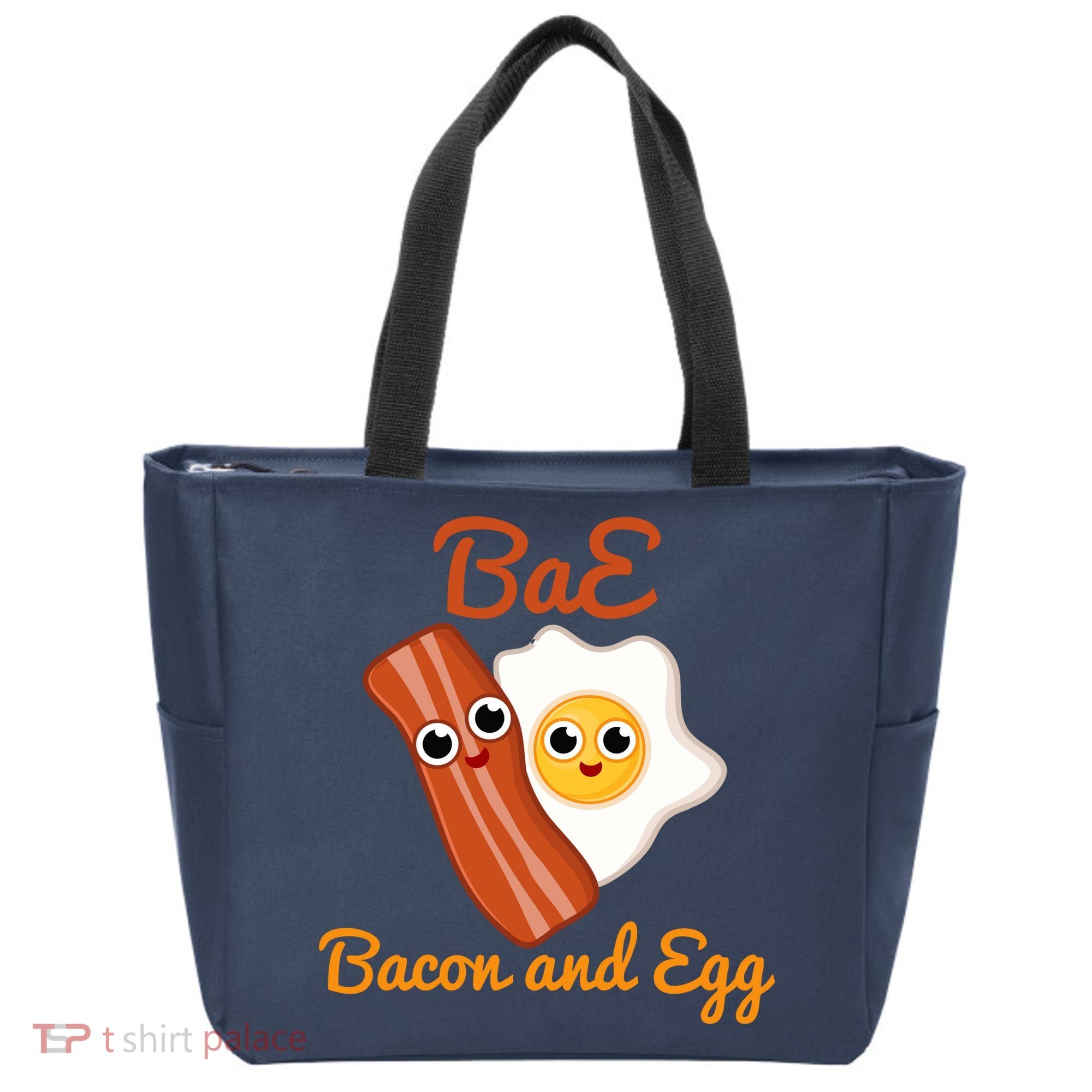 Bae Bacon And Eggs Funny Best Friends Tote Bag
