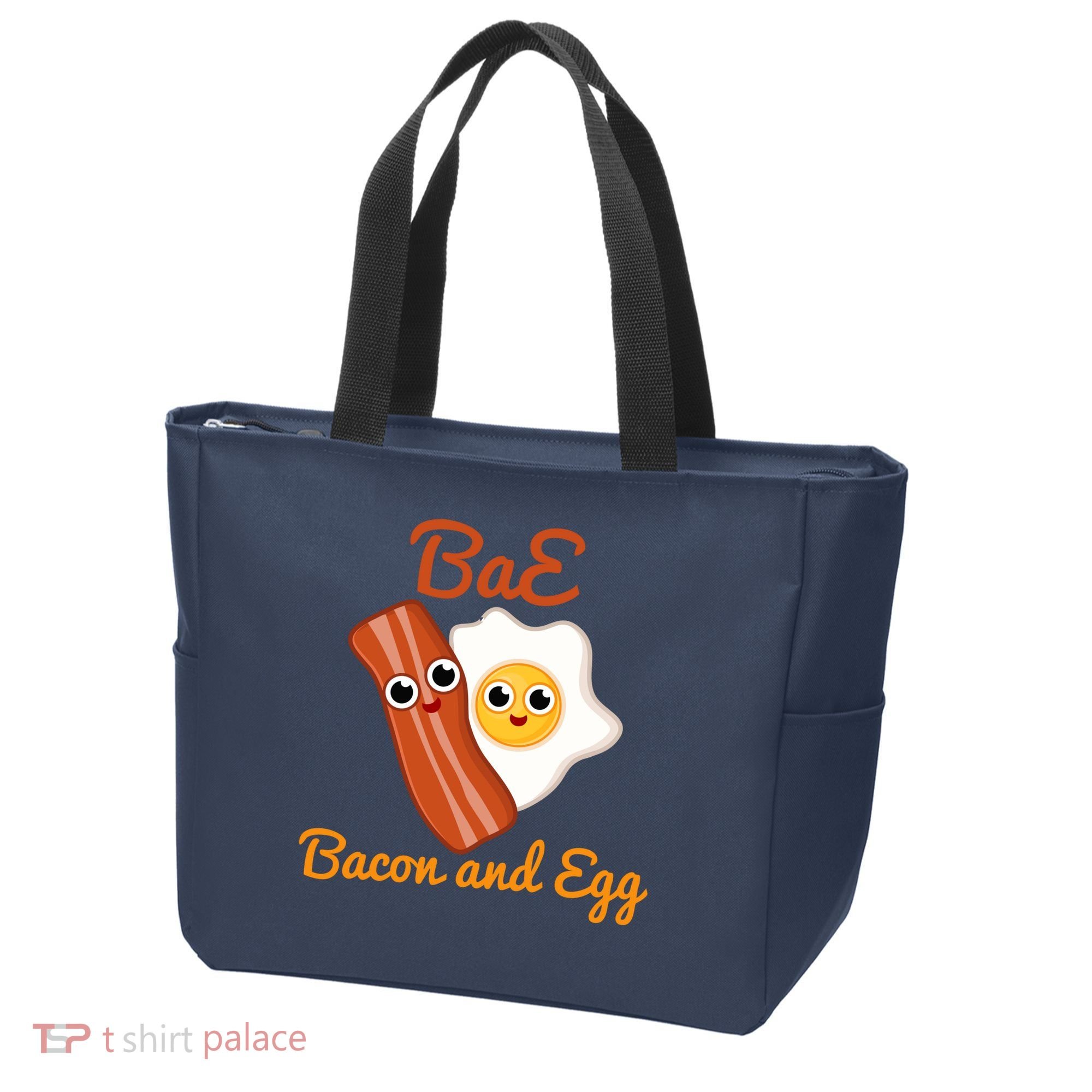 Bae Bacon And Eggs Funny Best Friends Tote Bag