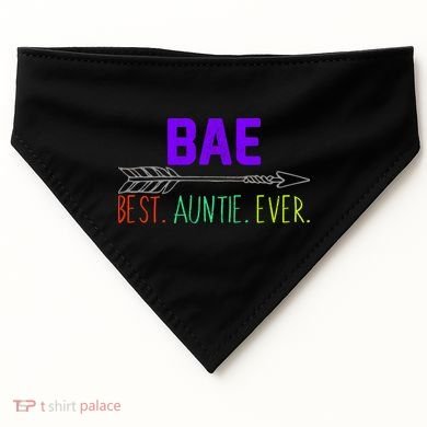 BAE Best Auntie Ever Colorful USA-Made Doggie Bandana