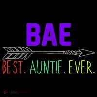 BAE Best Auntie Ever Colorful T-Shirt thumb 7