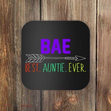 BAE Best Auntie Ever Colorful Coaster