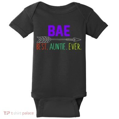 BAE Best Auntie Ever Colorful Baby Bodysuit