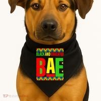 Bae Black And Educated Proud African USA-Made Doggie Bandana thumb 1