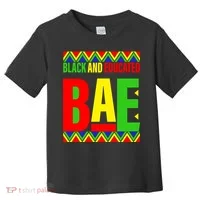 Bae Black And Educated Proud African Toddler T-Shirt thumb 0