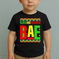 Bae Black And Educated Proud African Toddler T-Shirt thumb 2