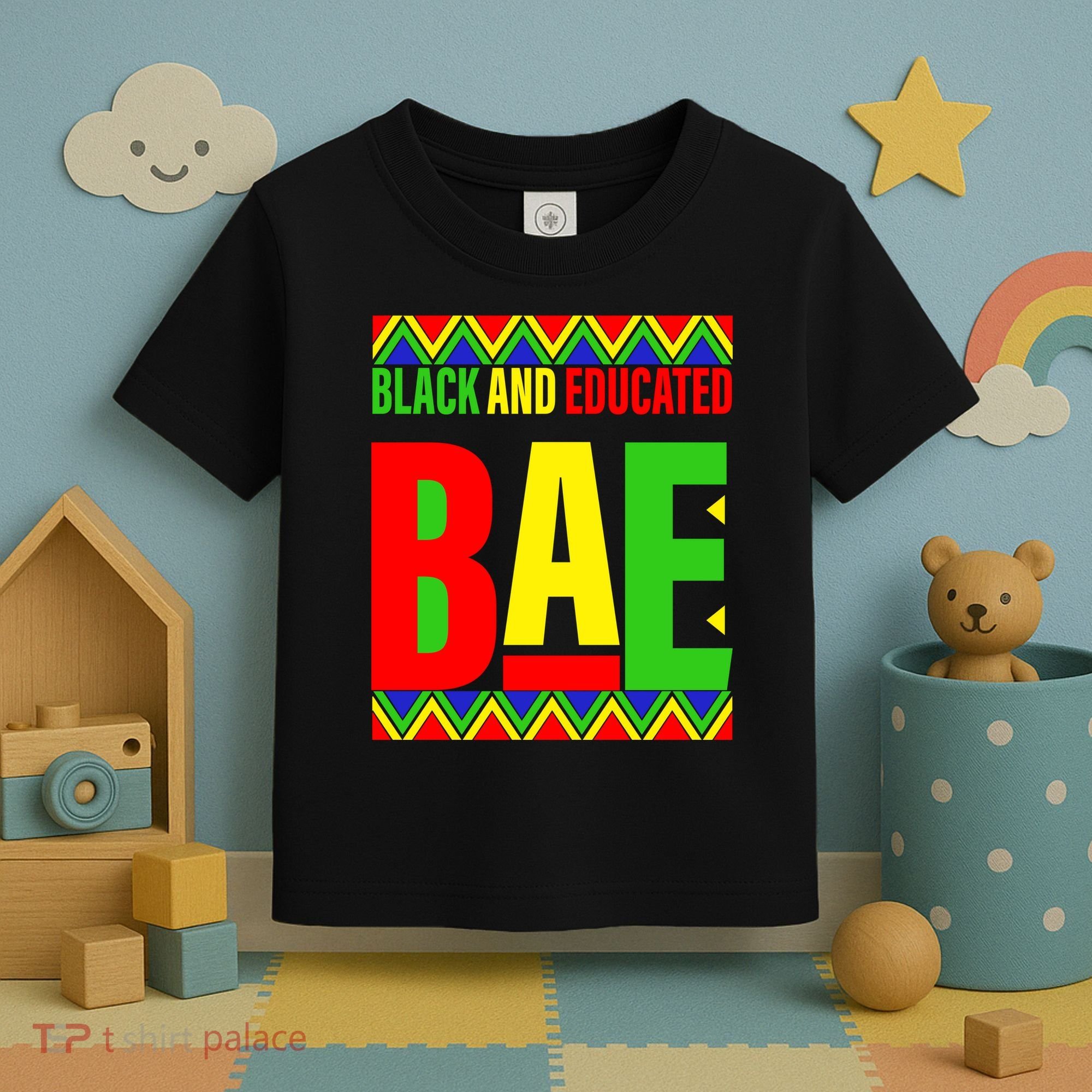 Bae Black And Educated Proud African Toddler T-Shirt
