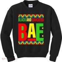 Bae Black And Educated Proud African Kids Sweatshirt thumb 0