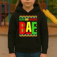 Bae Black And Educated Proud African Kids Hoodie thumb 3