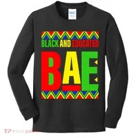 Bae Black And Educated Proud African Kids Long Sleeve Shirt thumb 0